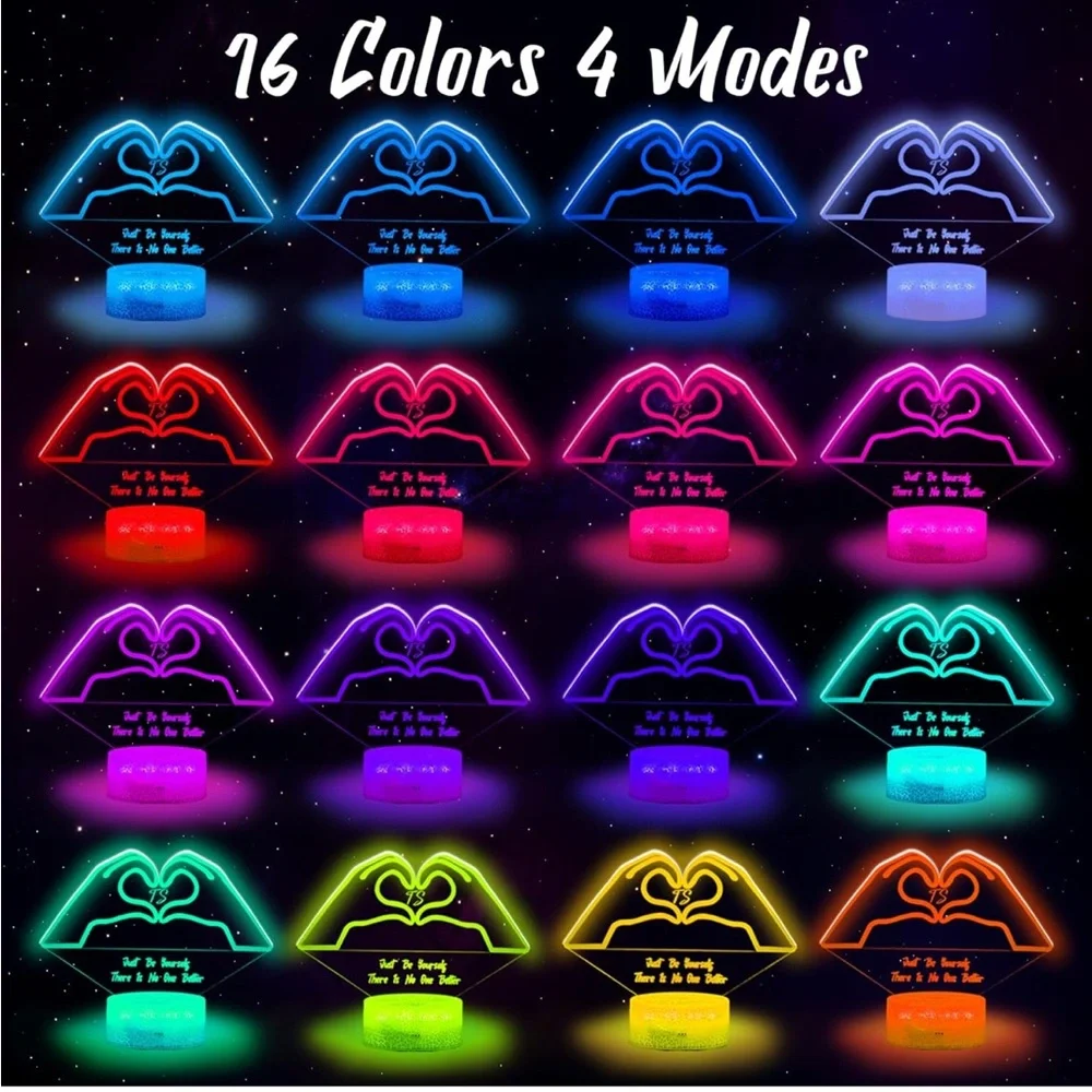 LED Taylor Swift Heart Hands Neon Light color changing NWT